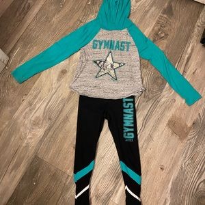 Justice “Gymnast” Sweater/Leggings Set